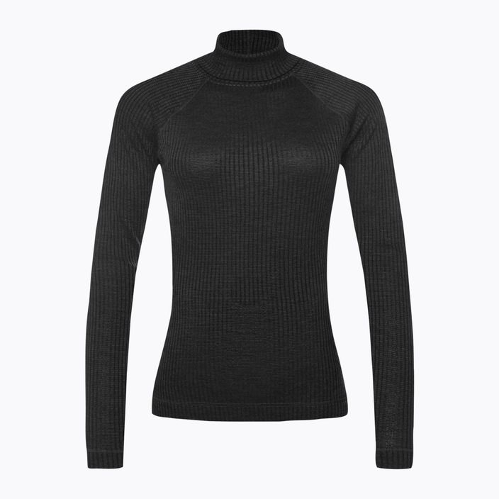 Women's Smartwool Thermal Merino Rib Turtleneck T-shirt black SW016690010