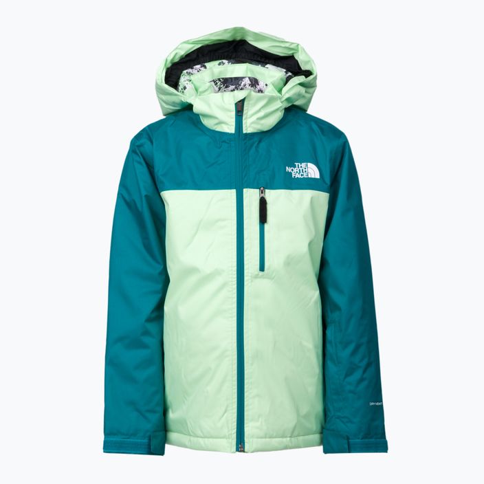 The North Face Teen Snowquest Plus Insulated turquoise children's ski jacket NF0A7X3O