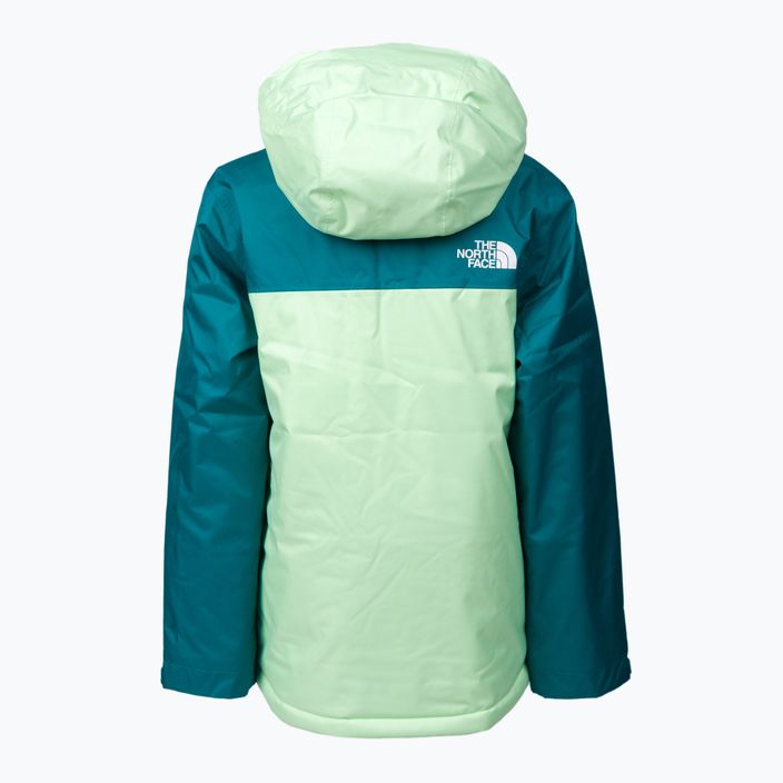 The North Face Teen Snowquest Plus Insulated turquoise children's ski jacket NF0A7X3O 2