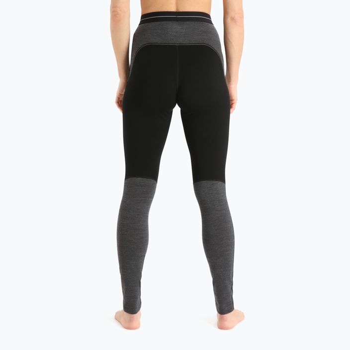 Women's thermal pants icebreaker ZoneKnit 200 001 black/grey IB0A56HE0911 3