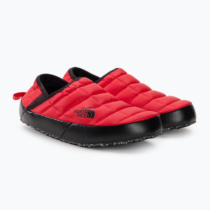 Men's winter slippers The North Face Thermoball Traction Mule V red/black 4