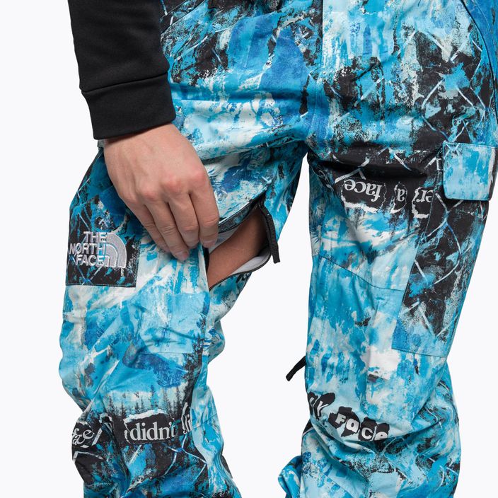 Men's snowboard trousers The North Face Printed Dragline Bib blue NF0A7ZUG9C11 11