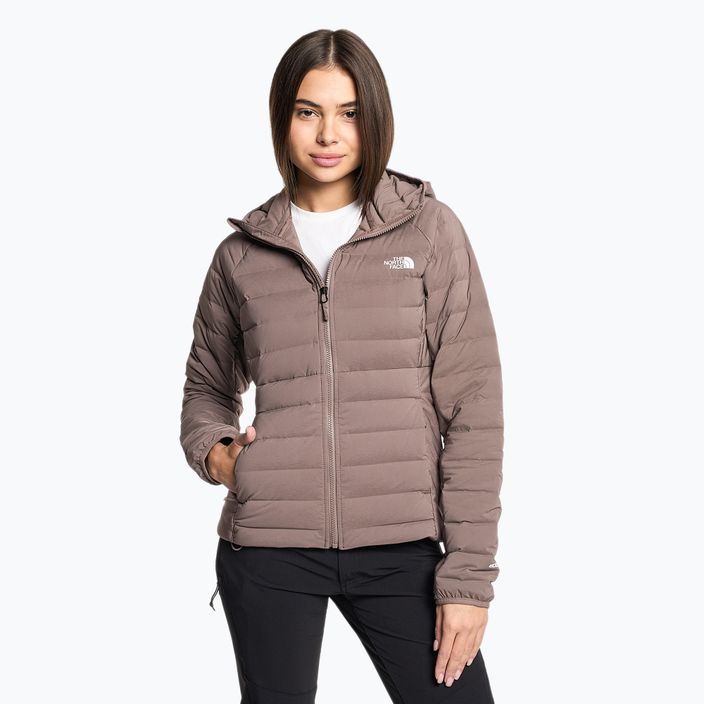Women's down jacket The North Face Belleview Stretch Down Hoodie brown NF0A7UK5EFU1