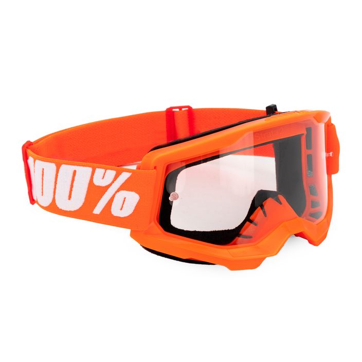 Men's cycling goggles 100% Strata 2 orange/clear 50027-00005 6