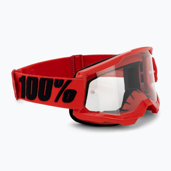 Men's cycling goggles 100% Strata 2 red/clear 50027-00004