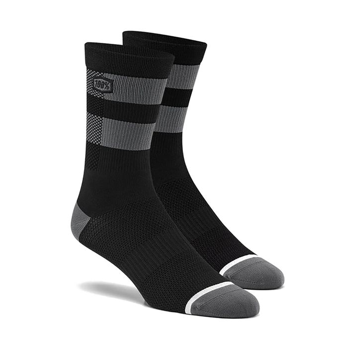 Cycling socks 100% Flow Performance black / grey 2