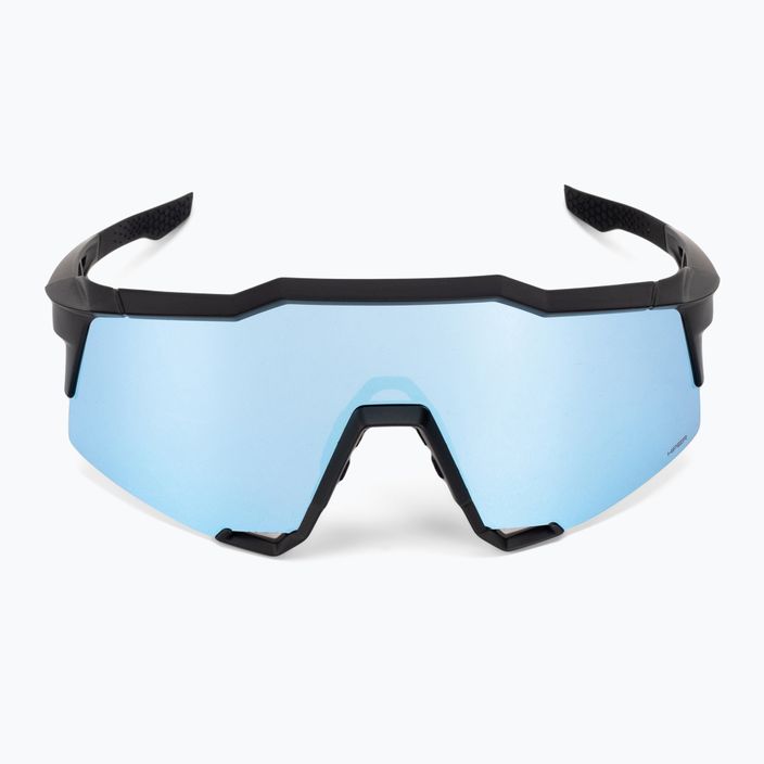 100% Speedcraft matte black/hyper blue multilayer mirror cycling goggles 60007-00004 4