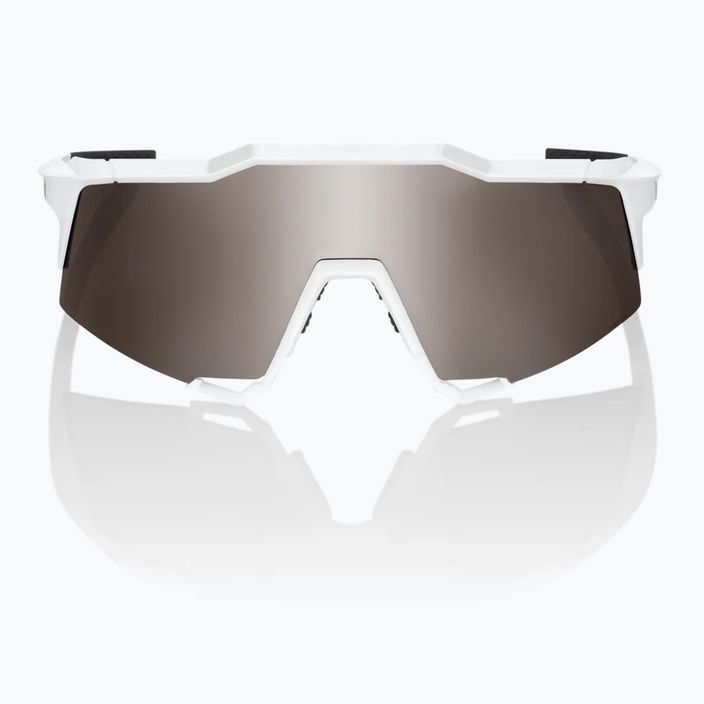 100% Speedcraft matte white/hyper silver mirror cycling goggles 60007-00006 8