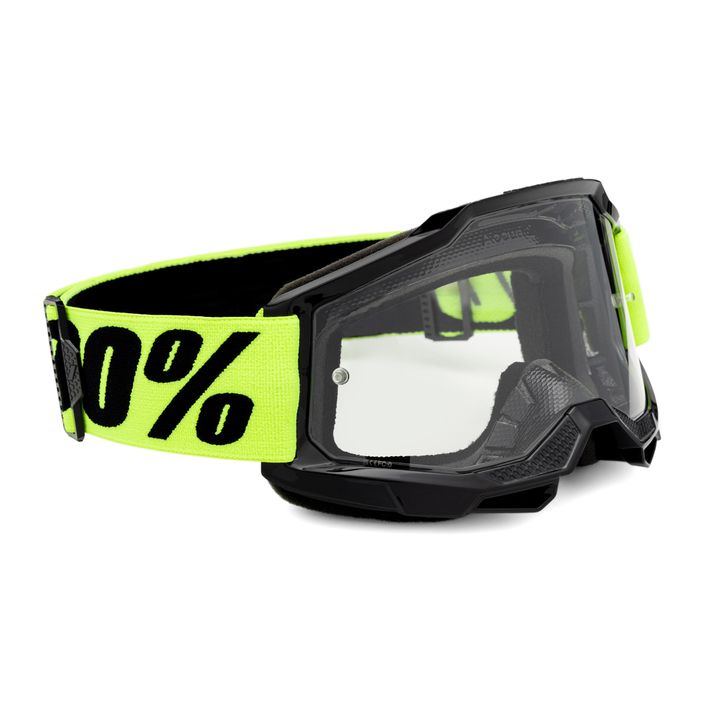 100% Accuri 2 neon yellow/clear cycling goggles 2