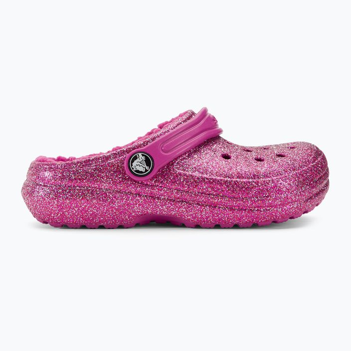 Crocs Classic Lined Glitter Clog fuchsia fun/multi children's flip-flops 3