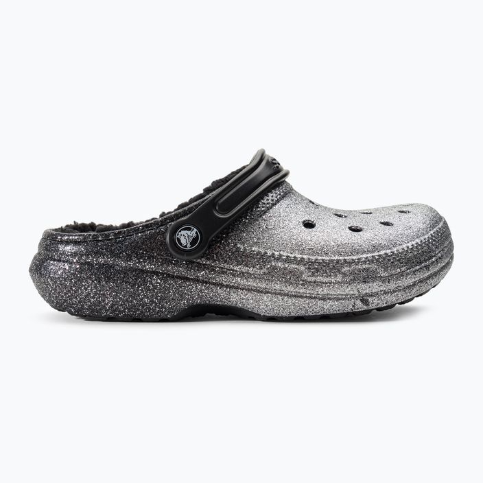 Crocs Classic Glitter Lined Clog black/silver flip-flops 3