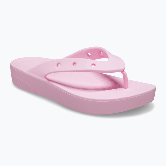 Women's Crocs Classic Platform flamingo flip flops 8