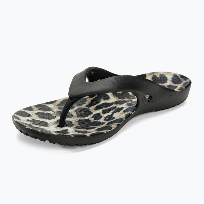 Women's Crocs Kadee II Graphic black/multi animal flip flops 7