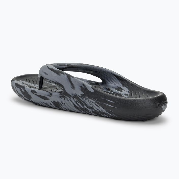 Crocs Mellow Marbled Recovery black/charcoal flip flops 3