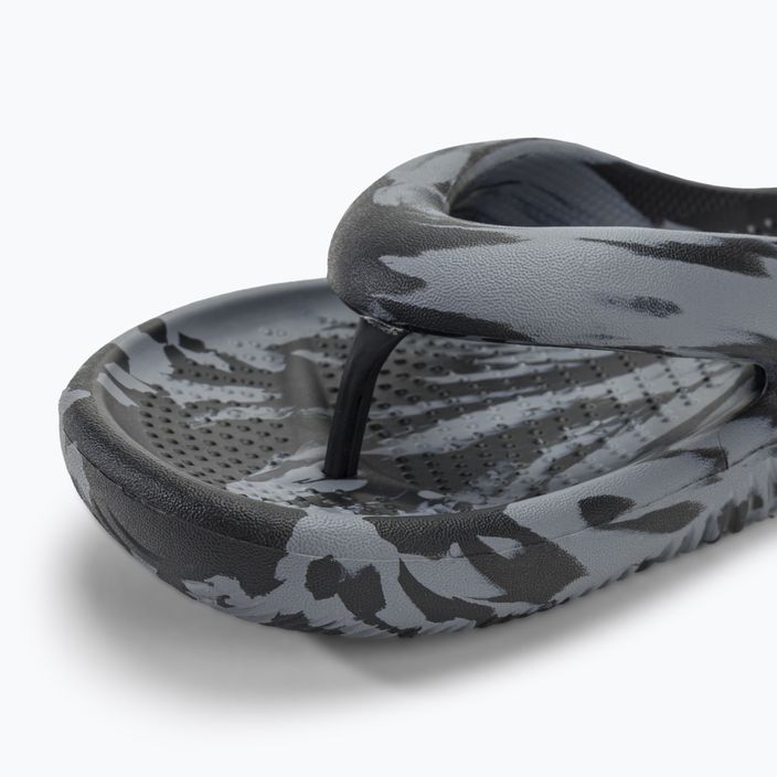 Crocs Mellow Marbled Recovery black/charcoal flip flops 7