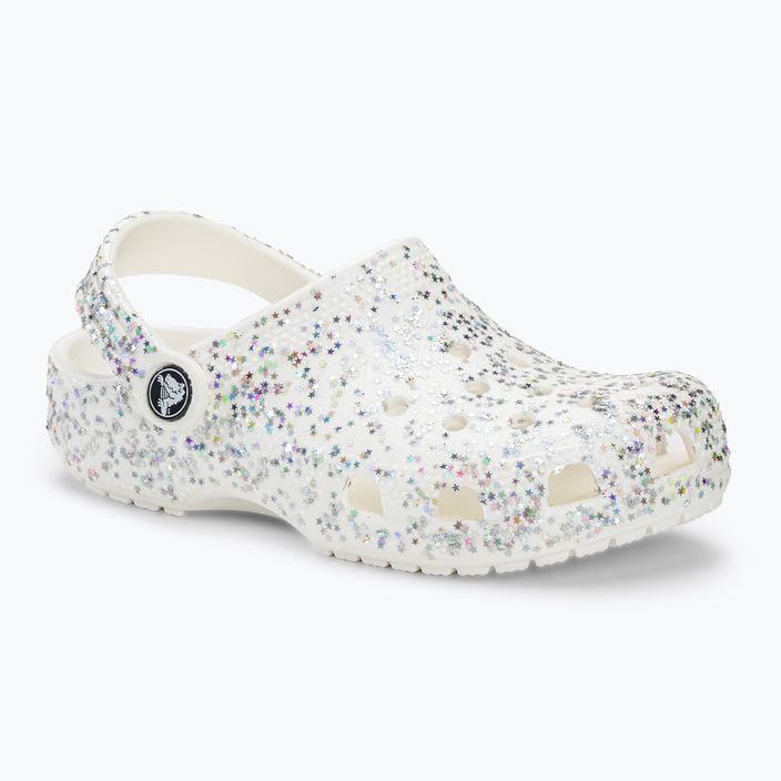 Crocs Classic Starry Glitter white children's flip-flops 2