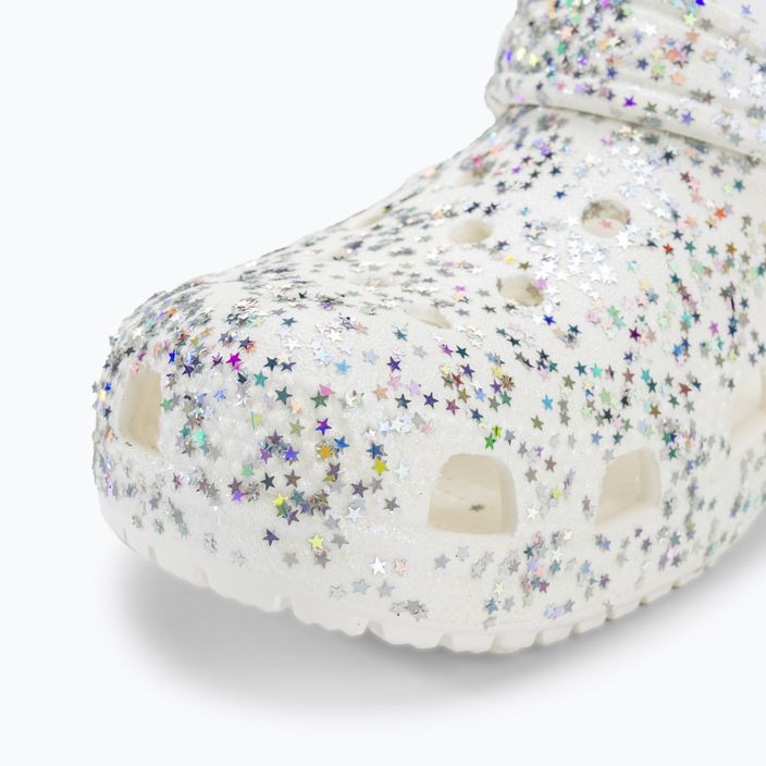 Crocs Classic Starry Glitter white children's flip-flops 8