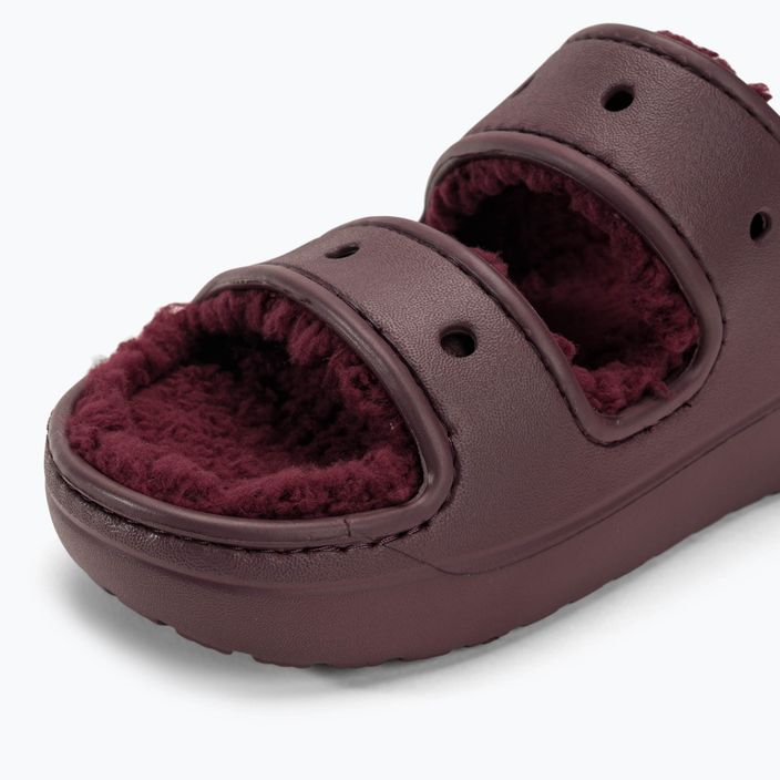 Crocs Classic Cozzzy dark cherry flip-flops 7