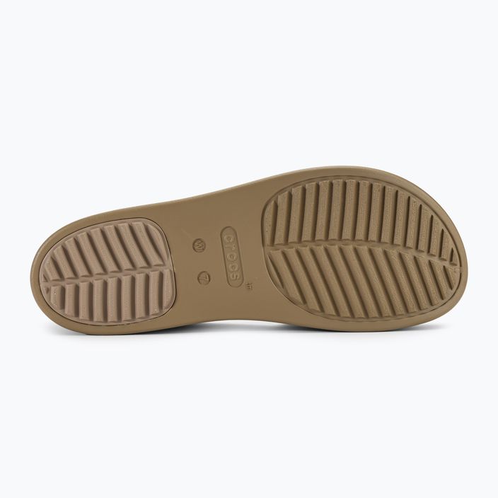 Women's Crocs Brooklyn Ankle Strap Wedge shitake sandals 5