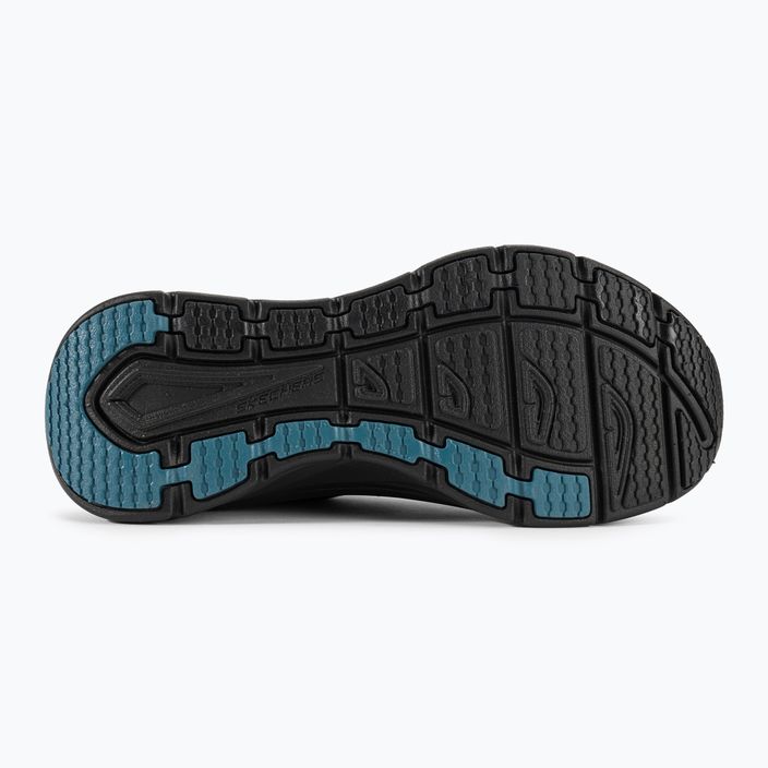 SKECHERS men's D'Lux Walker Get Oasis black/teal shoes 5