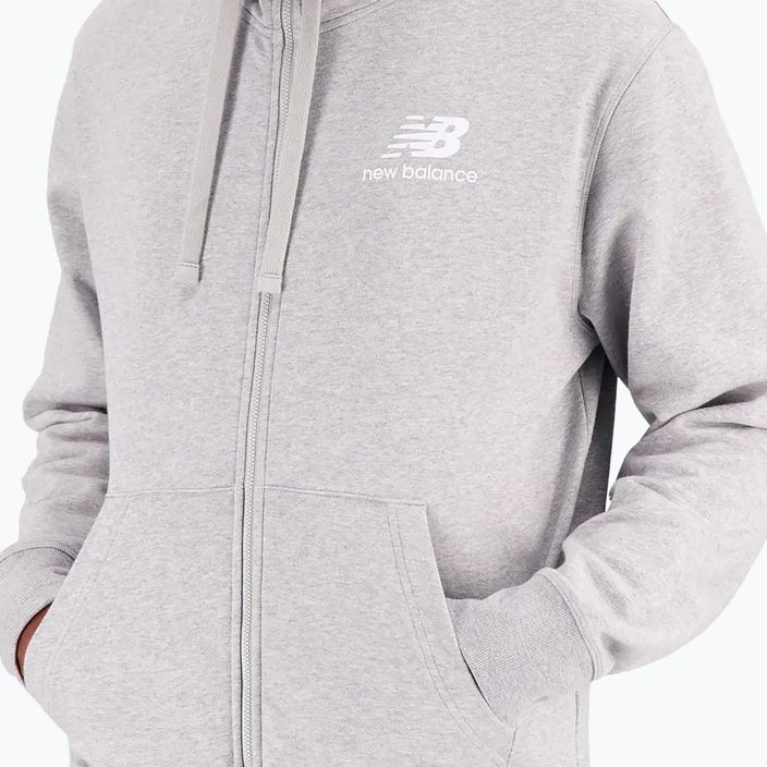 Men's New Balance Essentials Stacked Logo French Terry sweatshirt grey 5