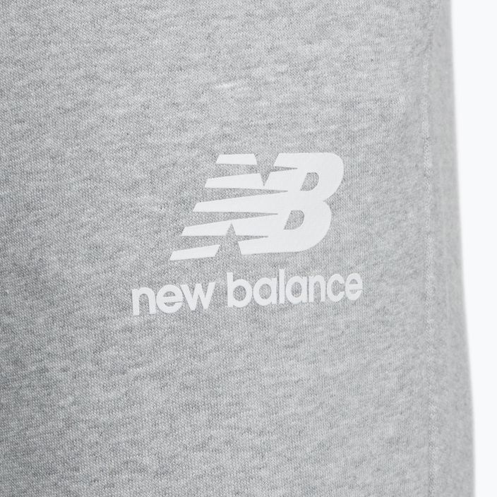 New Balance Essentials Stacked Logo French grey men's training trousers MP31539AG 7