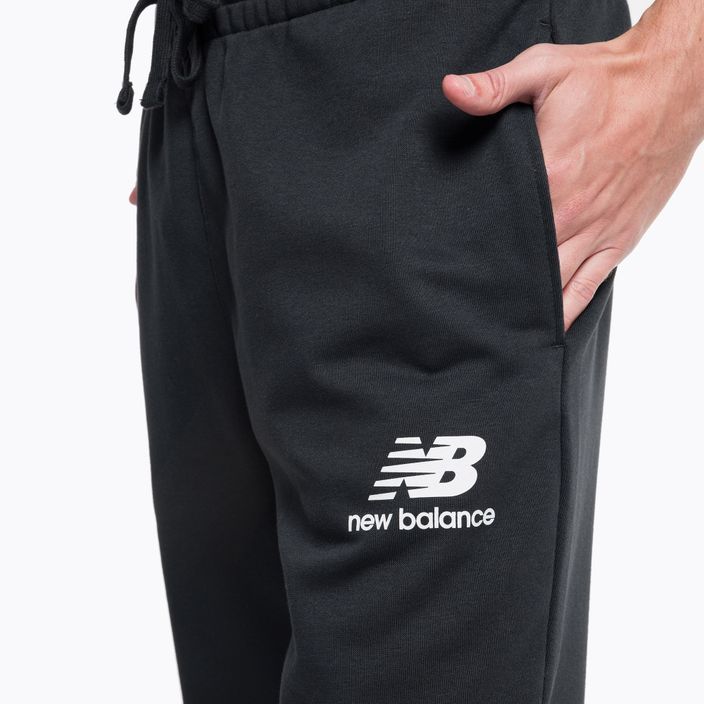 New Balance Essentials Stacked Logo French men's training trousers black MP31539BK 4