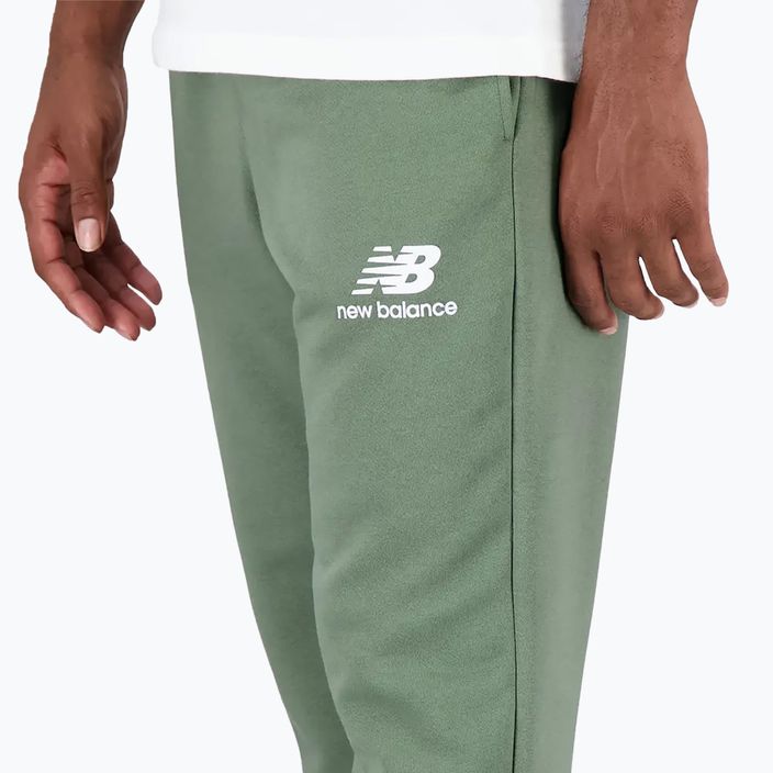 Men's New Balance Essentials Stacked Logo French green trousers 5