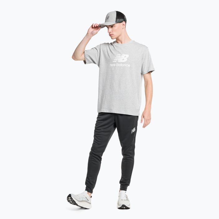 New Balance Essentials Stacked Logo Co grey men's training t-shirt MT31541AG 2