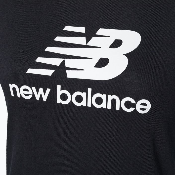 Women's New Balance Essentials Stacked Logo Co T-shirt black WT31546BK 7