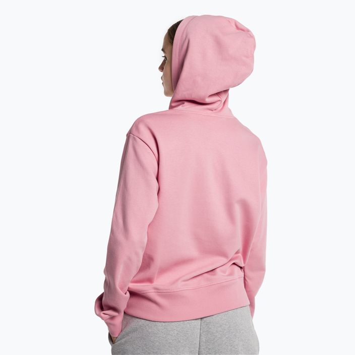 Women's training sweatshirt New Balance Essentials Stacked Logo French Terry Hoodie pink WT31533HAO 3