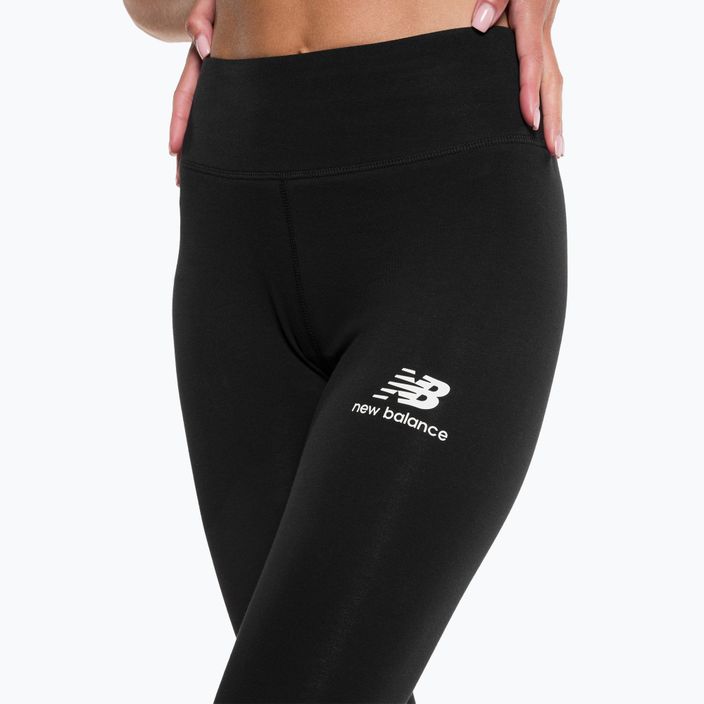 Women's training leggings New Balance Tight Essentials Stacked Logo Cotton black WP31509BK 4