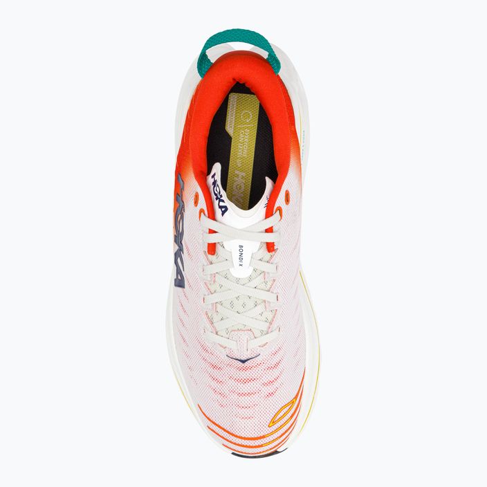 HOKA Bondi X blanc de blanc/flame men's running shoes 6