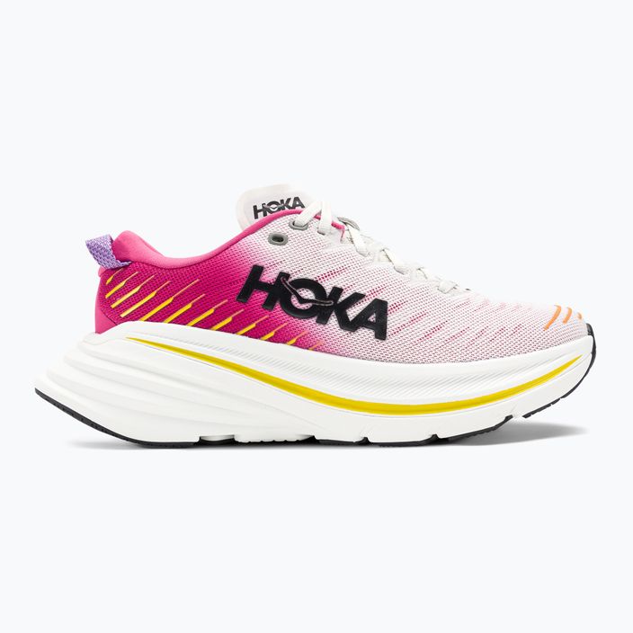 Women's running shoes HOKA Bondi X blanc de blanc/pink yarrow 2