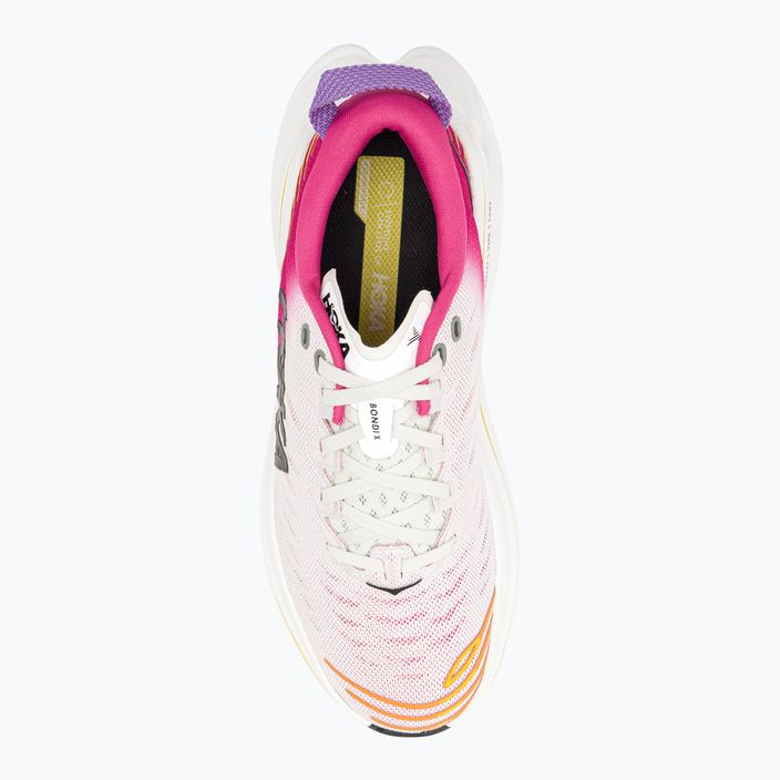 Women's running shoes HOKA Bondi X blanc de blanc/pink yarrow 6