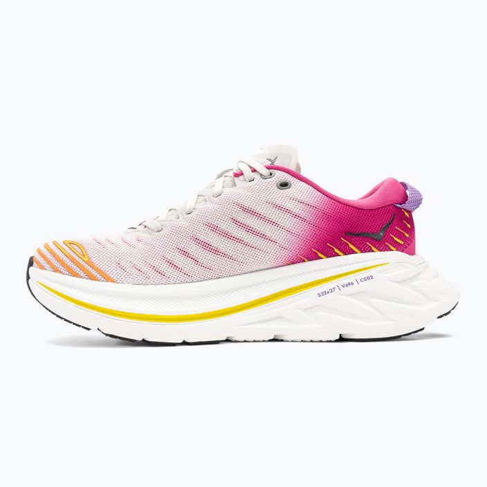 Women's running shoes HOKA Bondi X blanc de blanc/pink yarrow 10