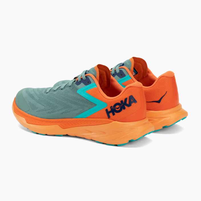 HOKA men's running shoes Zinal trellis/vibrant orange 3