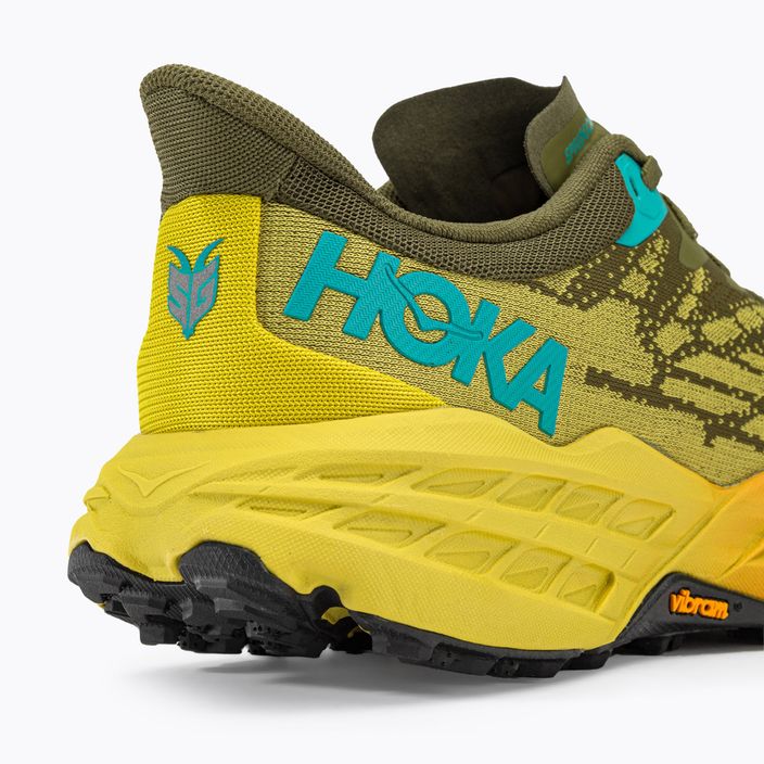 HOKA Speedgoat 5 men's running shoes green-yellow 1123157-APFR 9