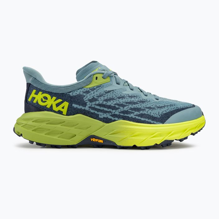 Men's running shoes HOKA Speedgoat 5 stone blue/dark citron 2