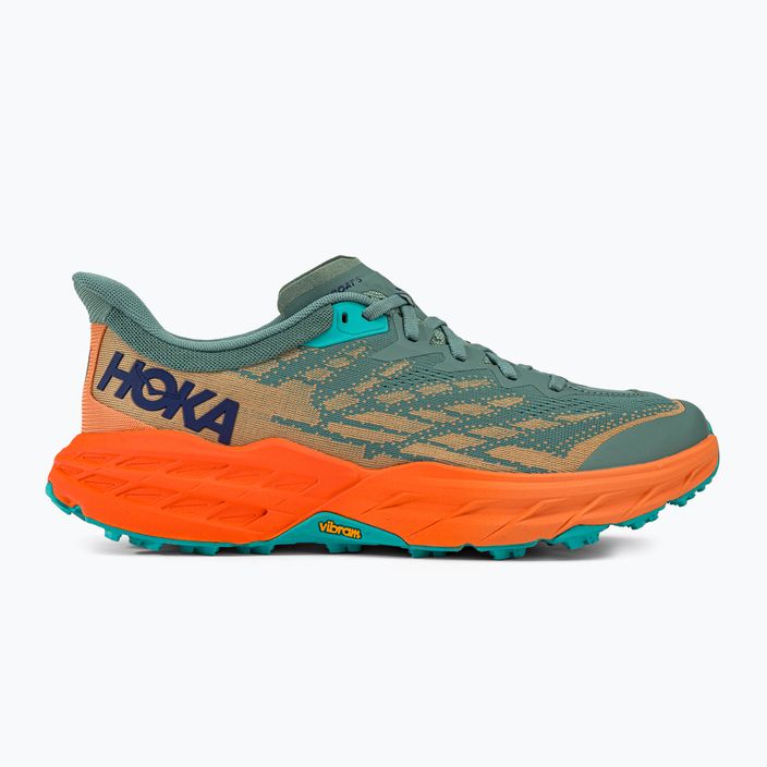 HOKA Speedgoat 5 men's running shoes green-orange 1123157-TMOR 2