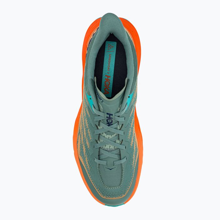 HOKA Speedgoat 5 men's running shoes green-orange 1123157-TMOR 5