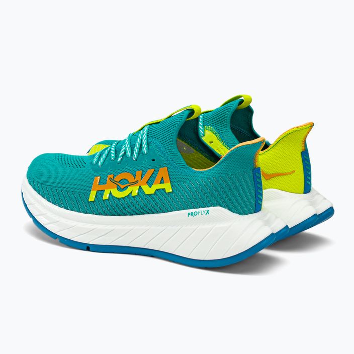 HOKA men's running shoes Carbon X 3 blue/yellow 1123192-CEPR 4