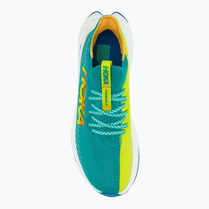 Women's running shoes HOKA Carbon X 3 blue-yellow 1123193-CEPR 7