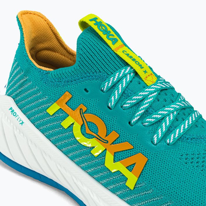Women's running shoes HOKA Carbon X 3 blue-yellow 1123193-CEPR 10