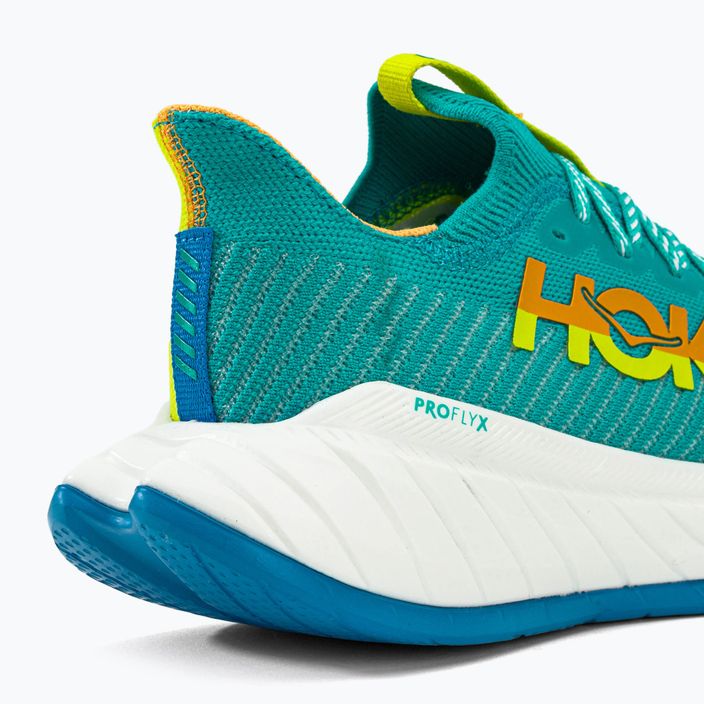 Women's running shoes HOKA Carbon X 3 blue-yellow 1123193-CEPR 11