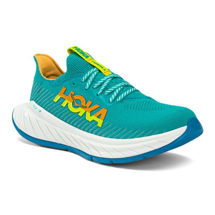 Women's running shoes HOKA Carbon X 3 blue-yellow 1123193-CEPR 13