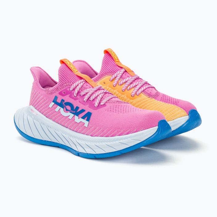 Women's running shoes HOKA Carbon X 3 cyclamen/impala 4