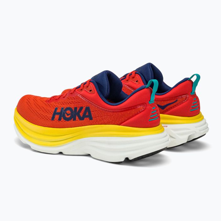 HOKA Bondi 8 men's running shoes red 1123202-RAFL 3