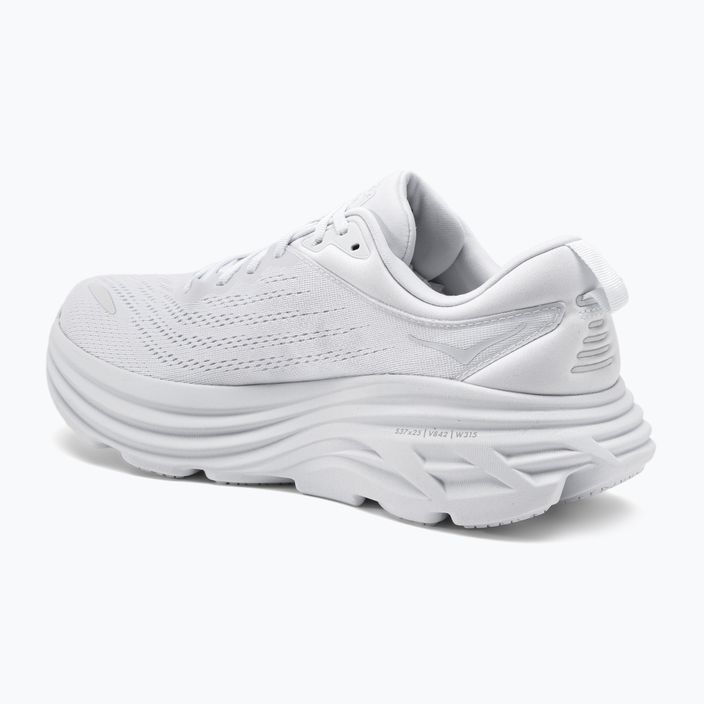 Men's running shoes HOKA Bondi 8 white/white 3