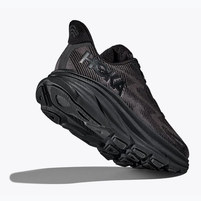 Women's running shoes HOKA Clifton 9 black/black 4